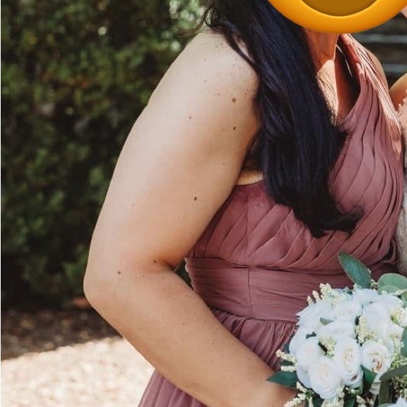 Gently worn Azazie Amethyst Chifron material Bridesmaid Dress. Size 8 - Picture 3 of 14